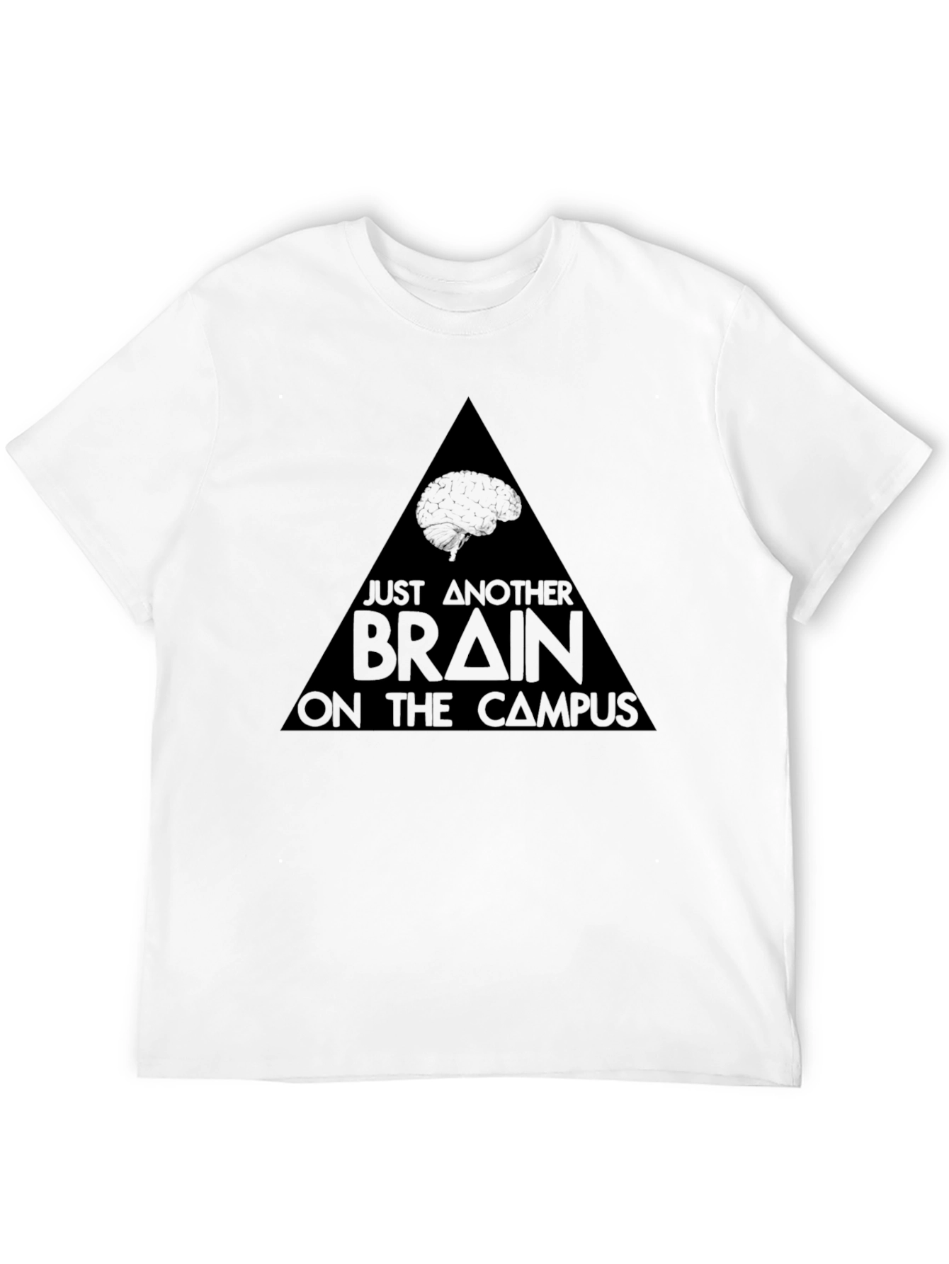Brain on Campus Graphic Tee - Black Cotton T-Shirt
