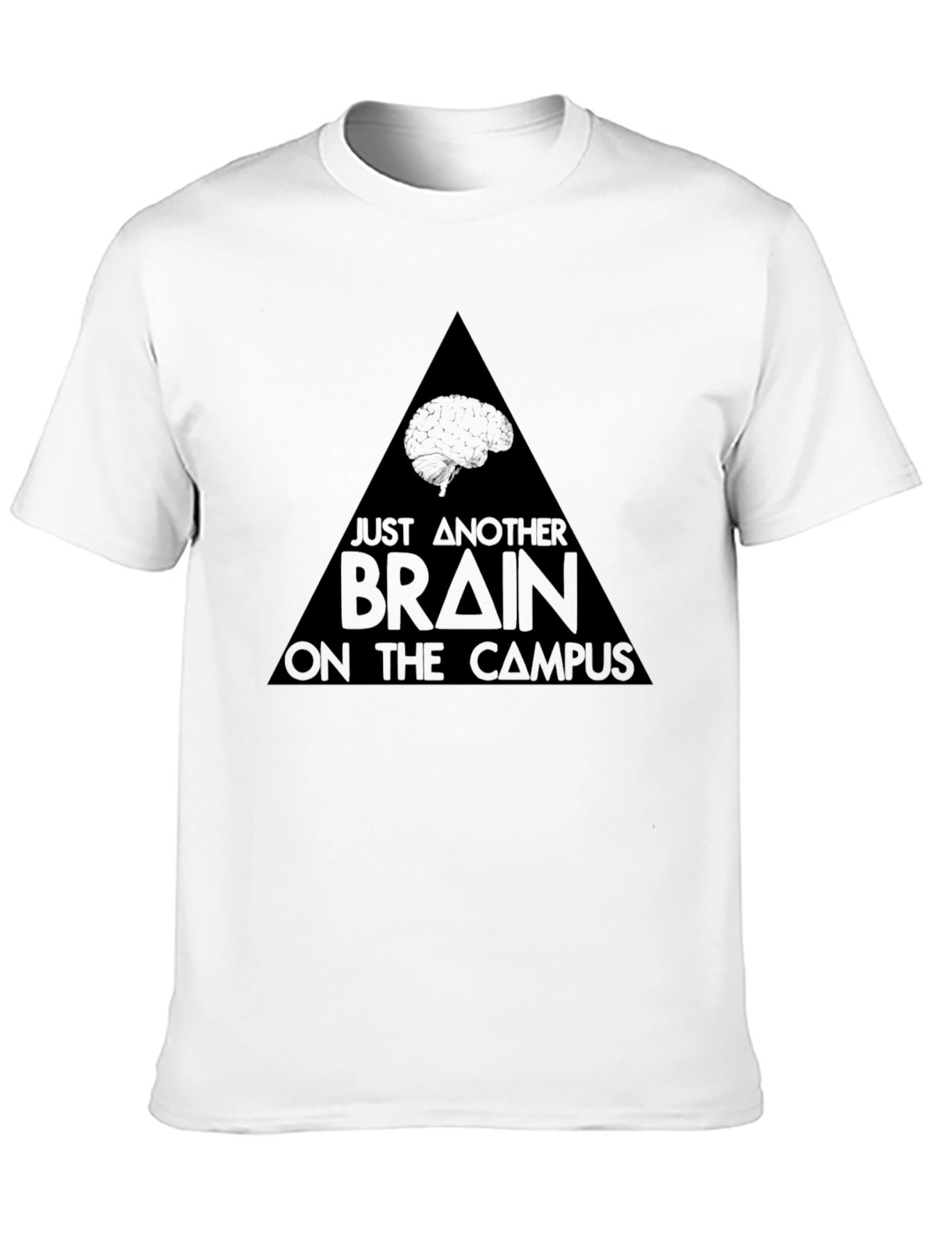 Brain on Campus Graphic Tee - Black Cotton T-Shirt