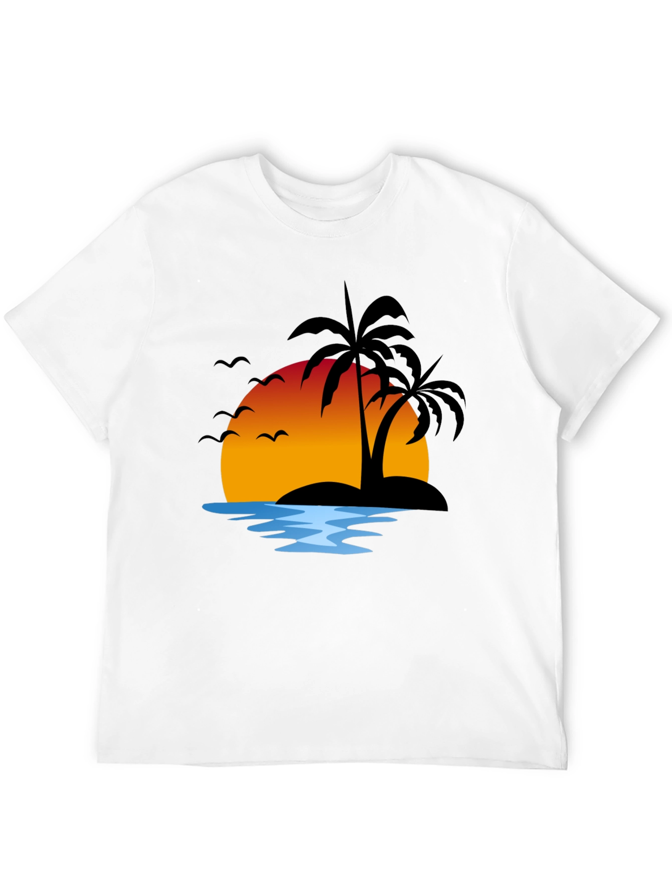 Sunset Island Graphic Tee - Black