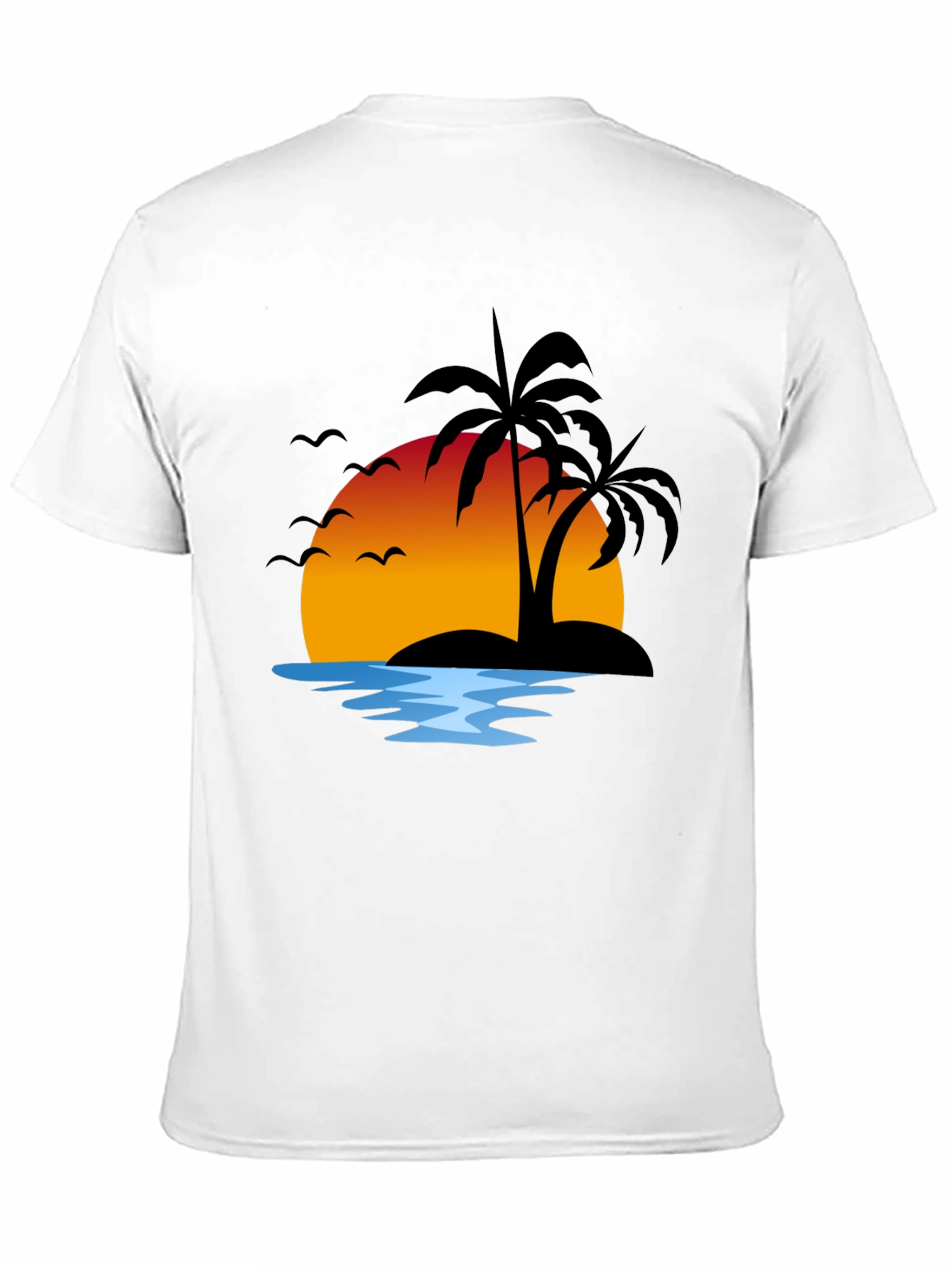 Sunset Island Graphic Tee - Black