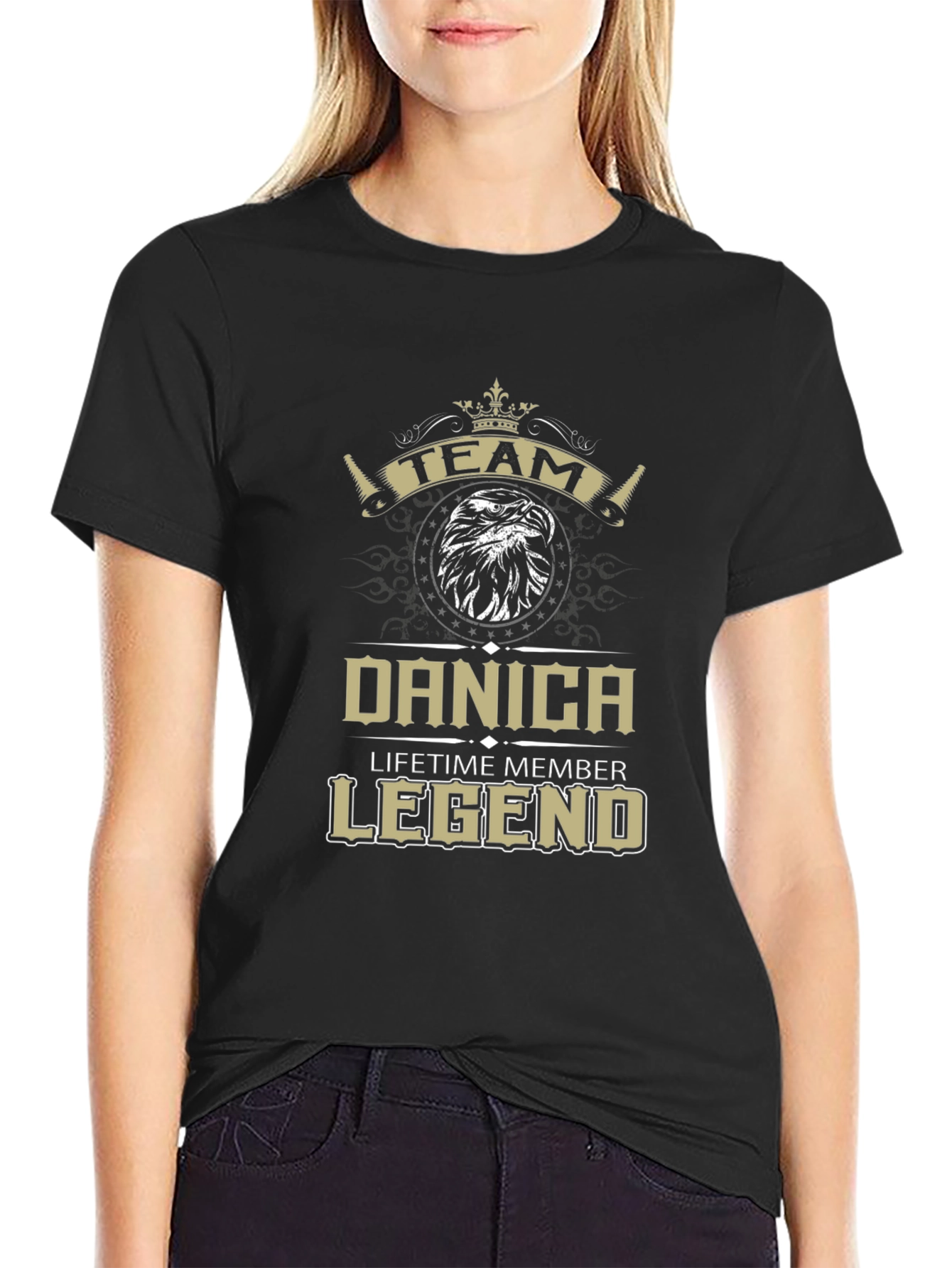 Team Danica Lifetime Member Legend Black T-Shirt