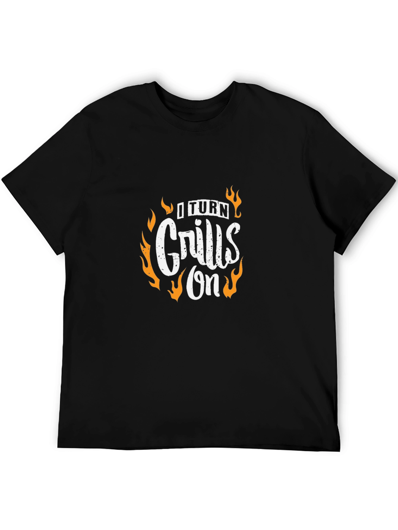I Turn Grills On Black Graphic Tee