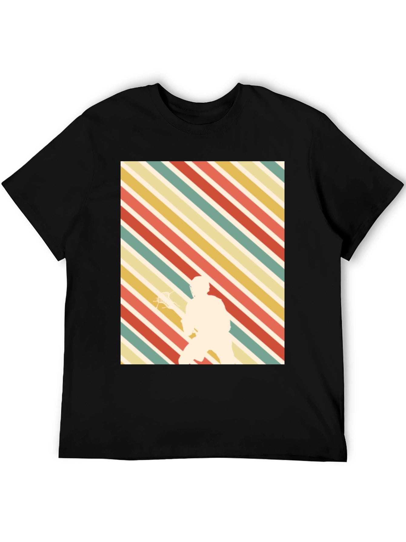 Retro Lacrosse Player T-Shirt