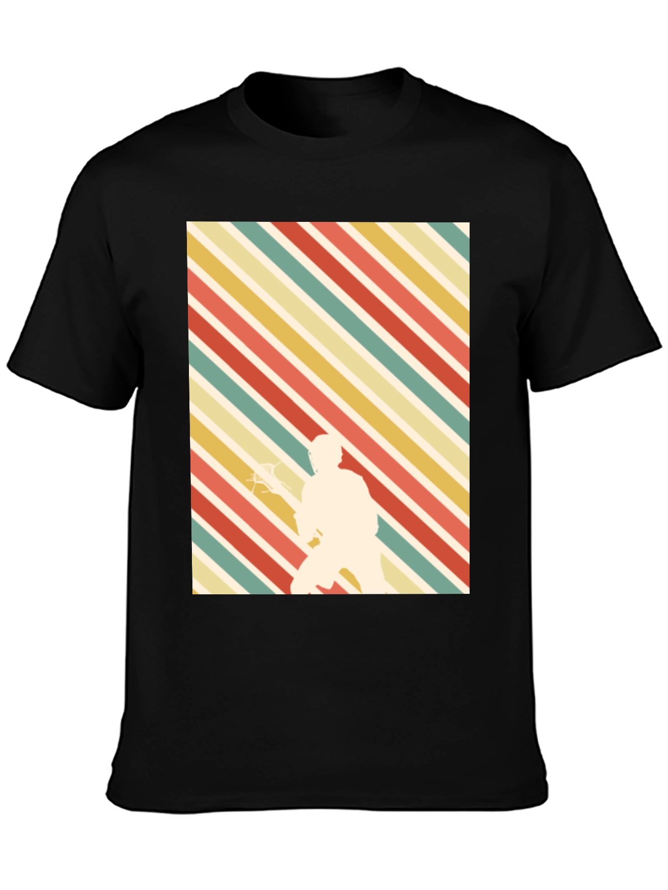 Retro Lacrosse Player T-Shirt