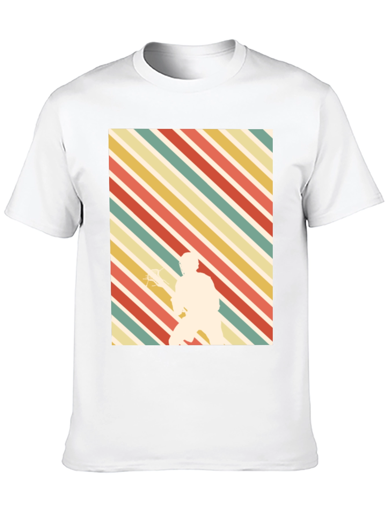 Retro Lacrosse Player T-Shirt