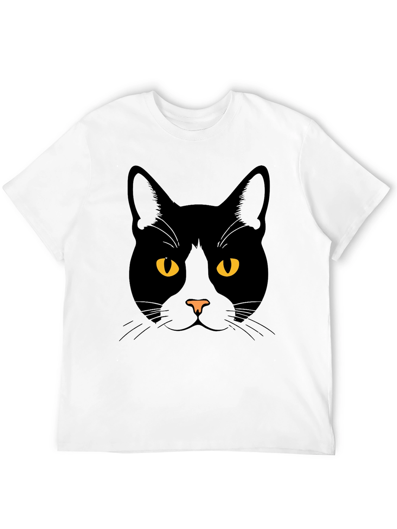 Black Cat Face Graphic Tee