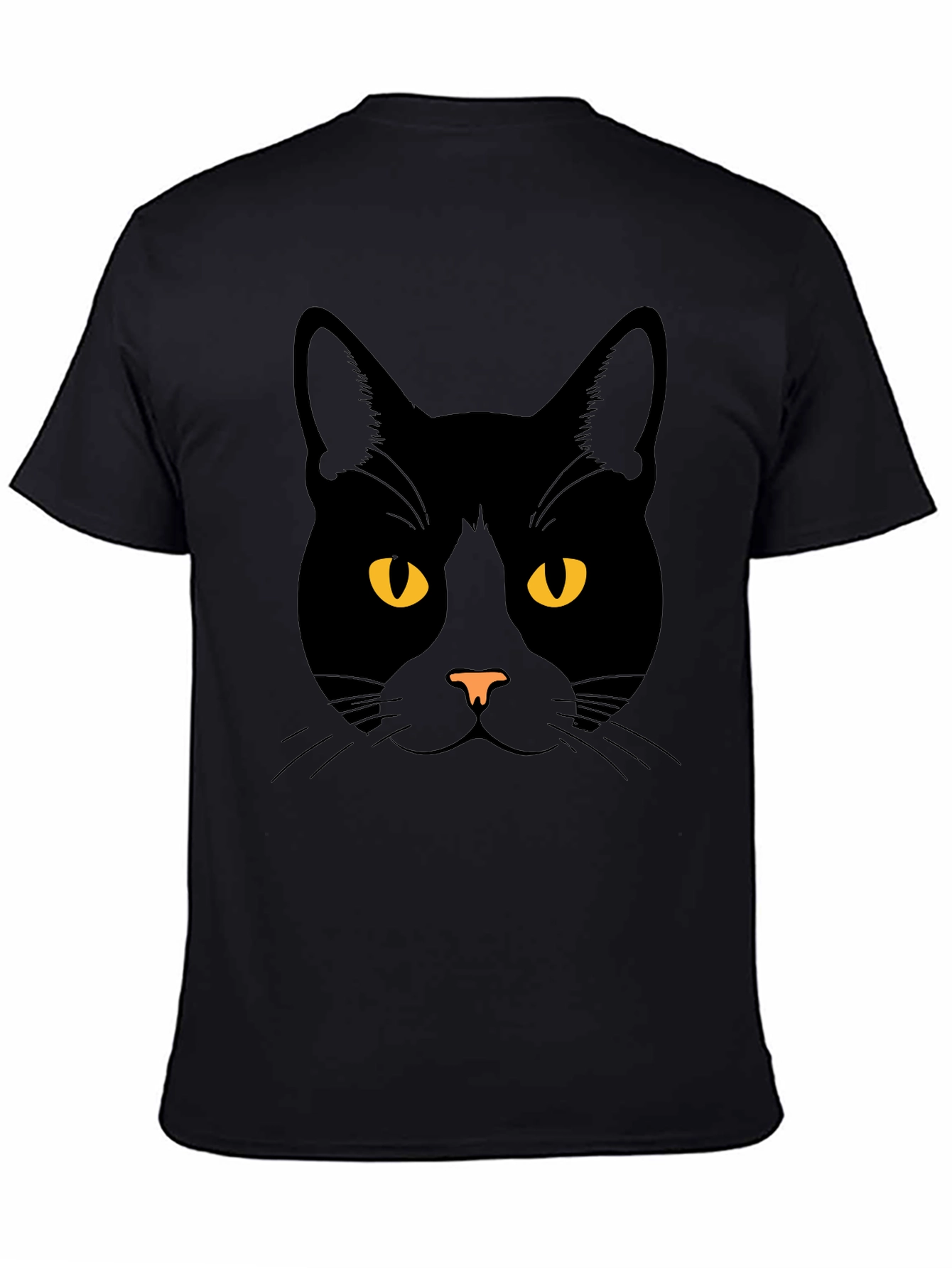 Black Cat Face Graphic Tee