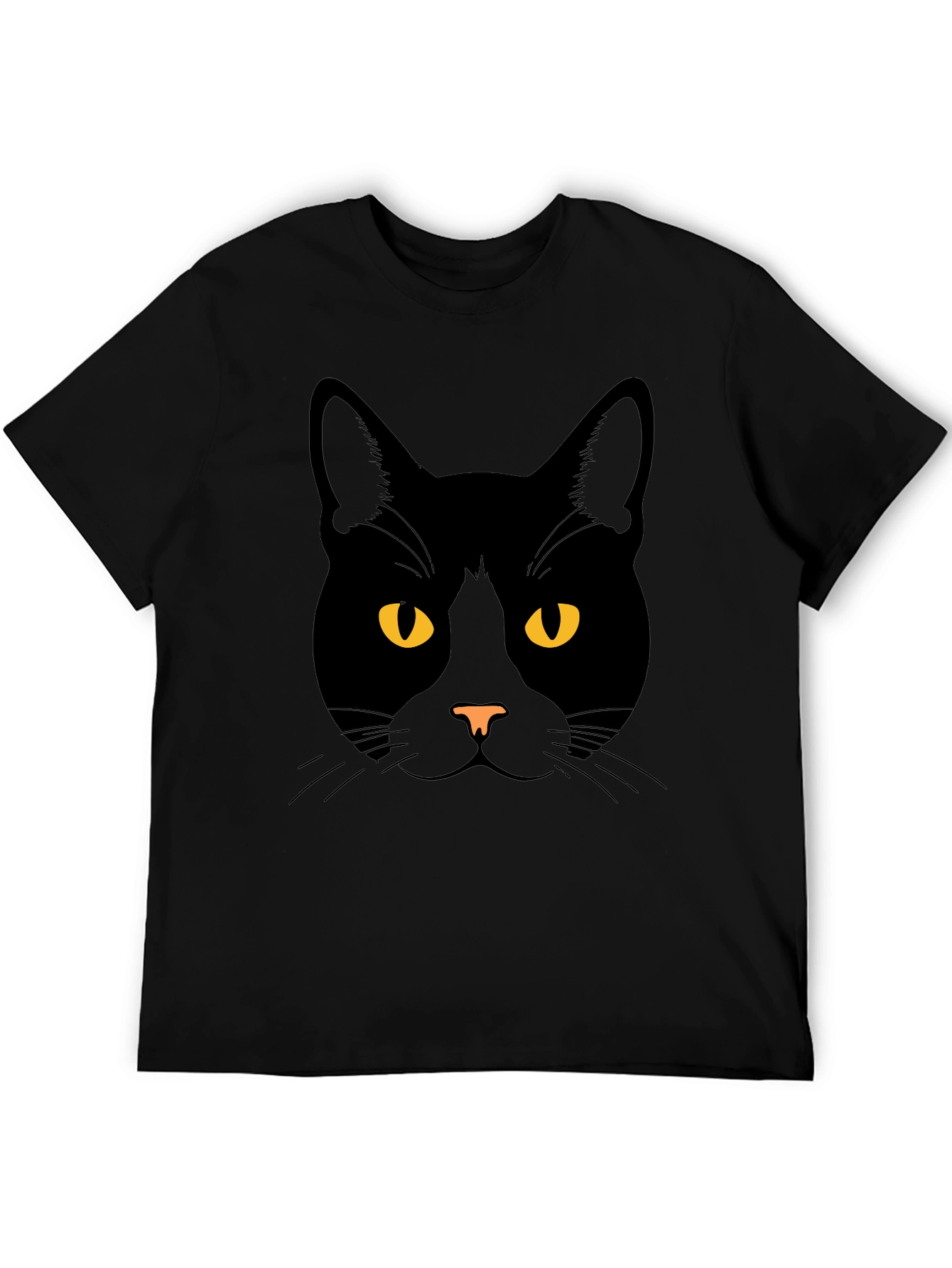 Black Cat Face Graphic Tee