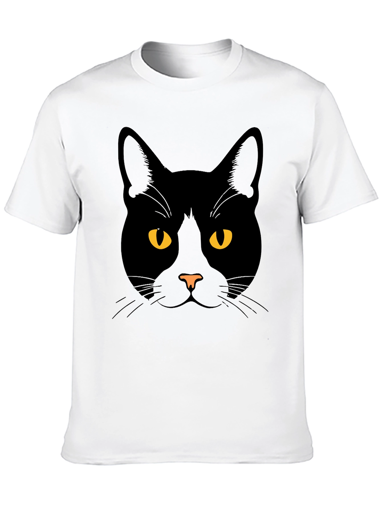 Black Cat Face Graphic Tee