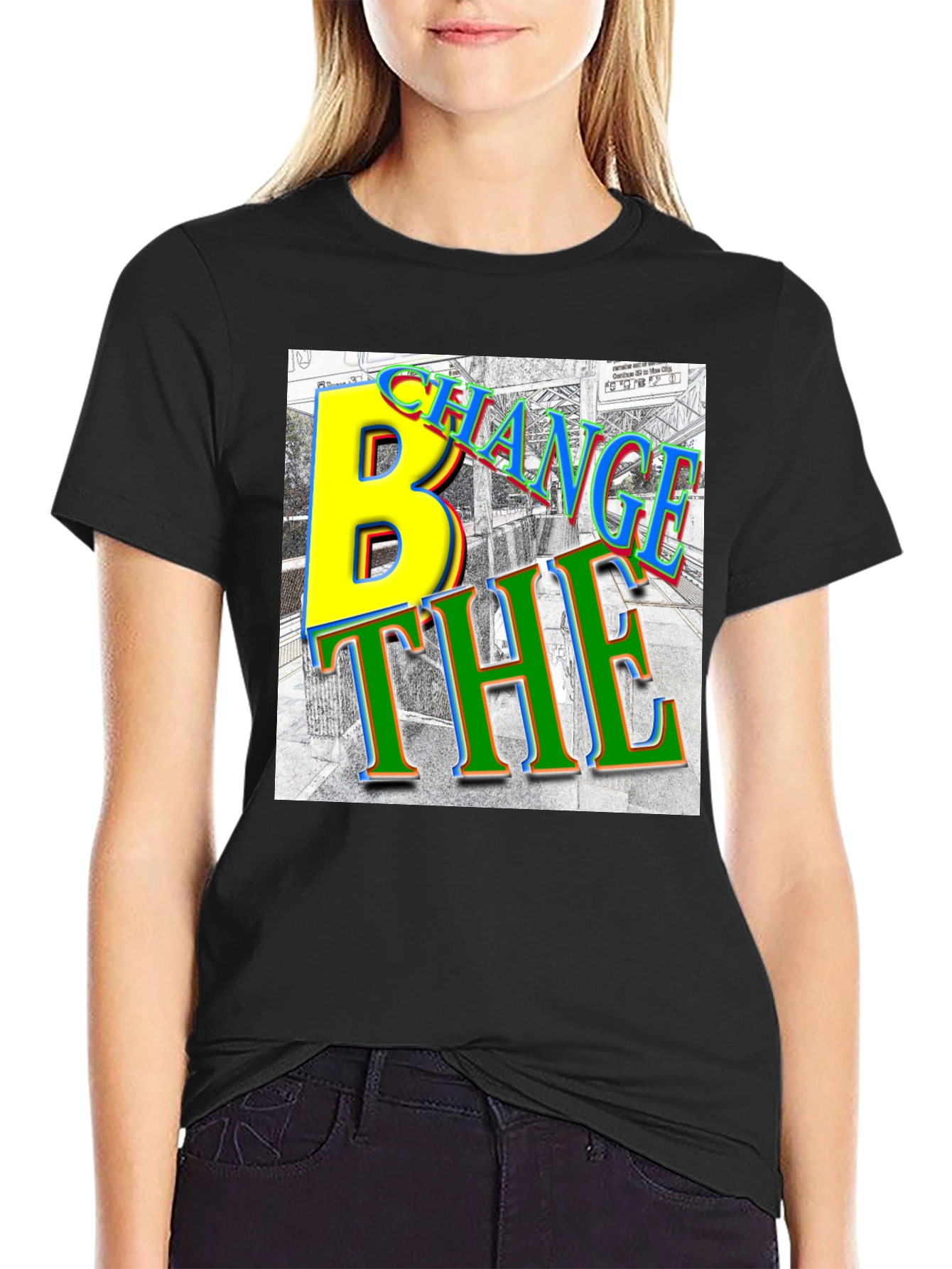 Change The B Black T-Shirt