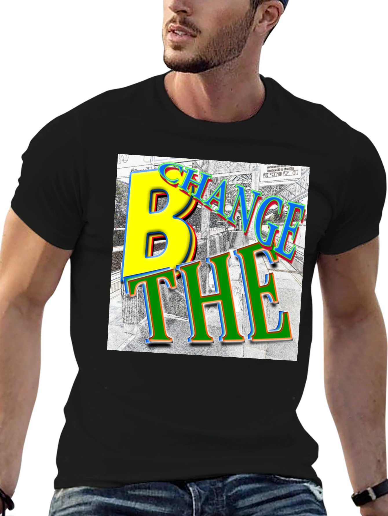 Change The B Black T-Shirt