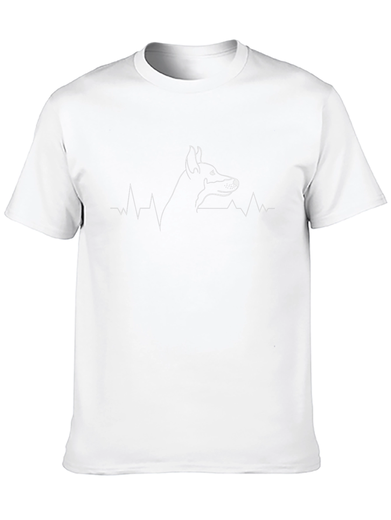 Dog Breed Heartbeat Graphic Tee - Modern Line Art