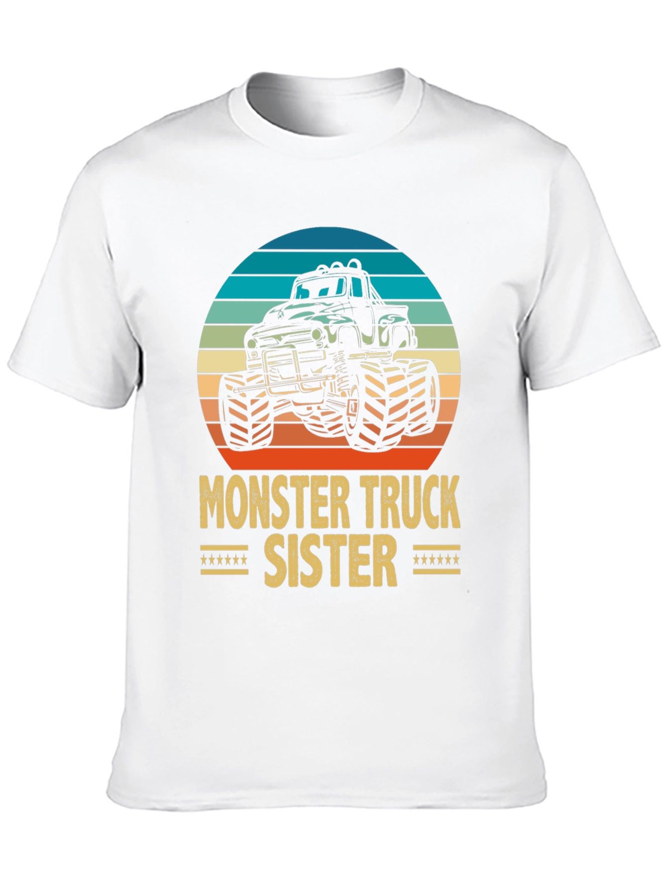 Monster Truck Sister Graphic Tee - Black Cotton Blend