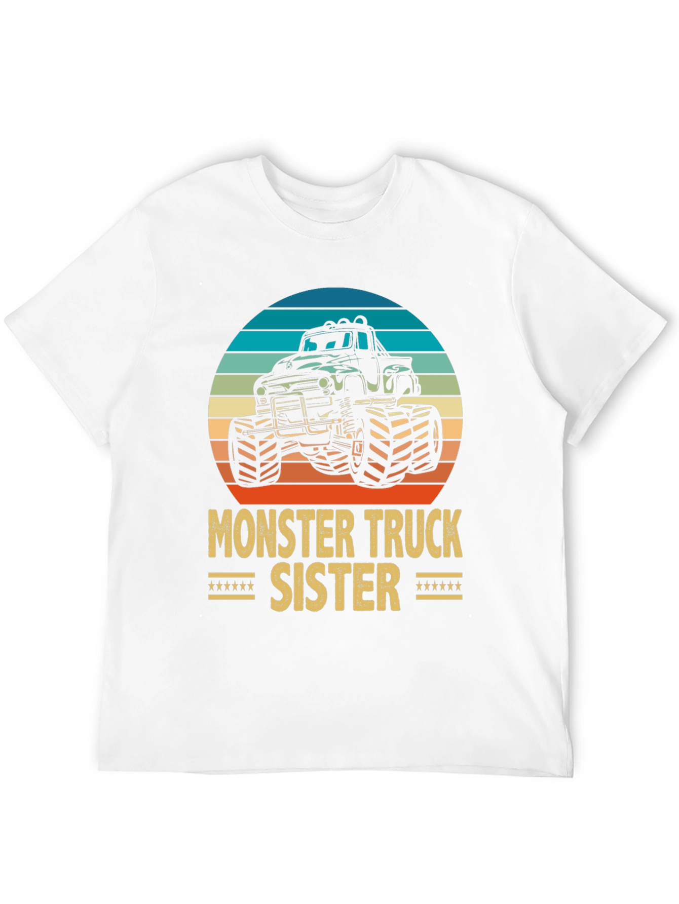 Monster Truck Sister Graphic Tee - Black Cotton Blend
