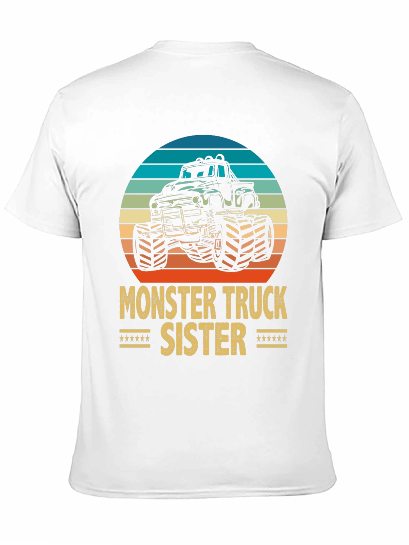 Monster Truck Sister Graphic Tee - Black Cotton Blend