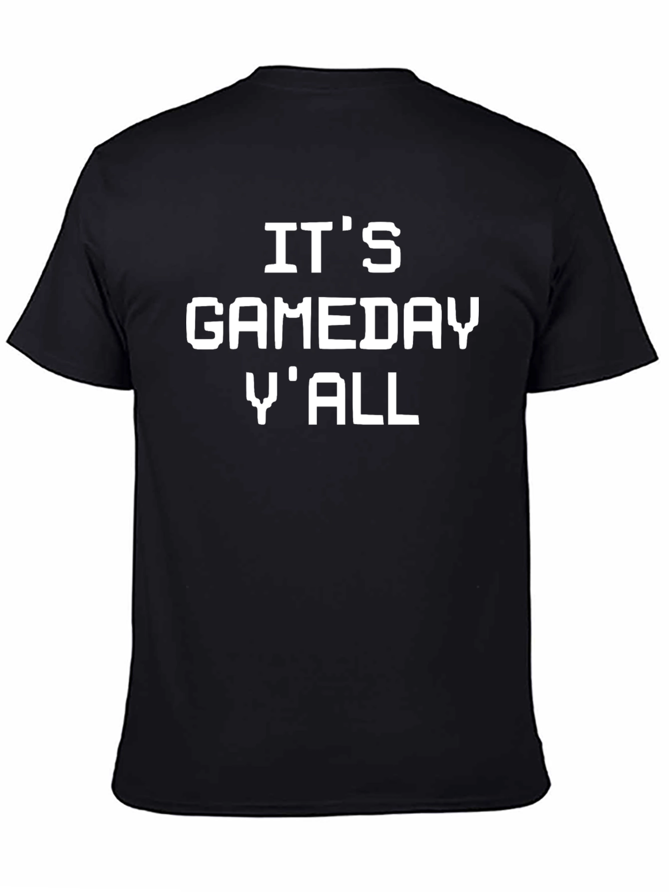Its Gameday Yall - Black Graphic T-Shirt