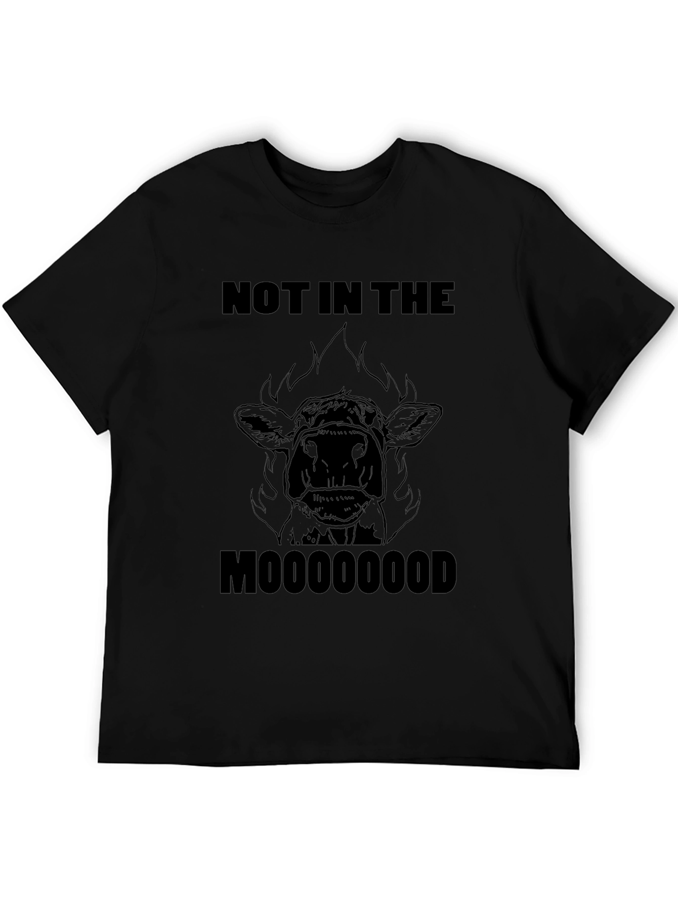 Not In The Moooood T-Shirt Funny Cow Tee
