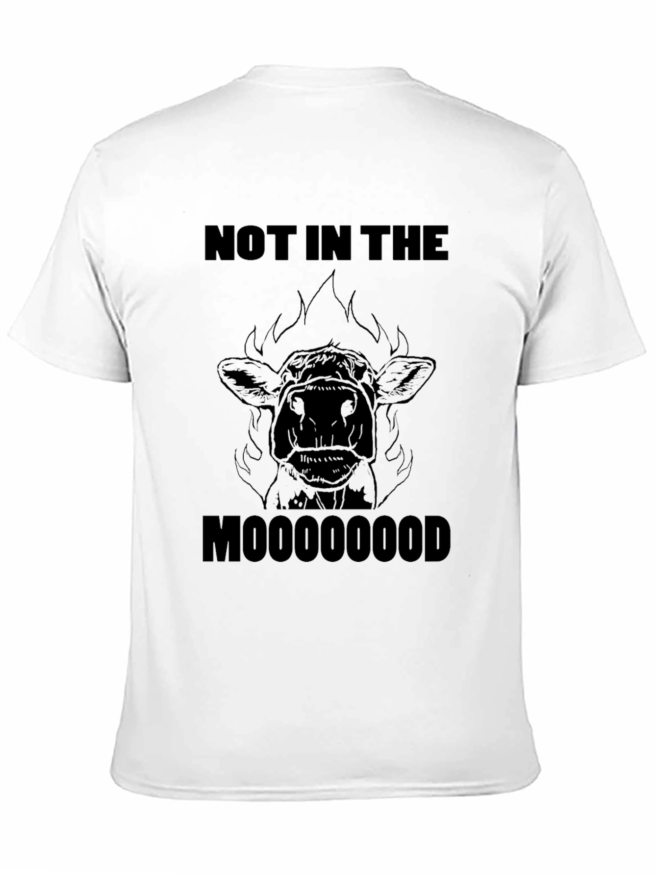 Not In The Moooood T-Shirt Funny Cow Tee