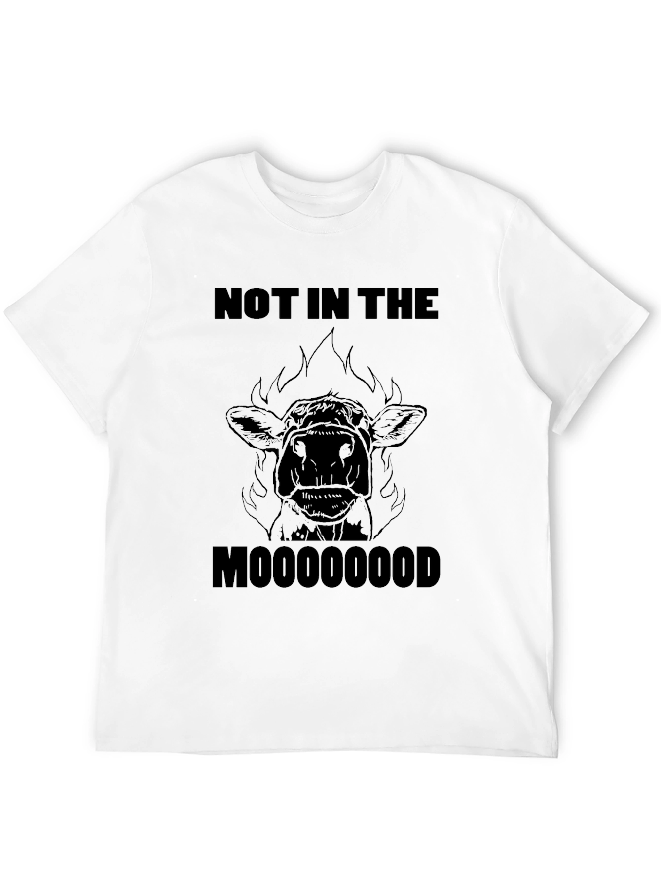 Not In The Moooood T-Shirt Funny Cow Tee