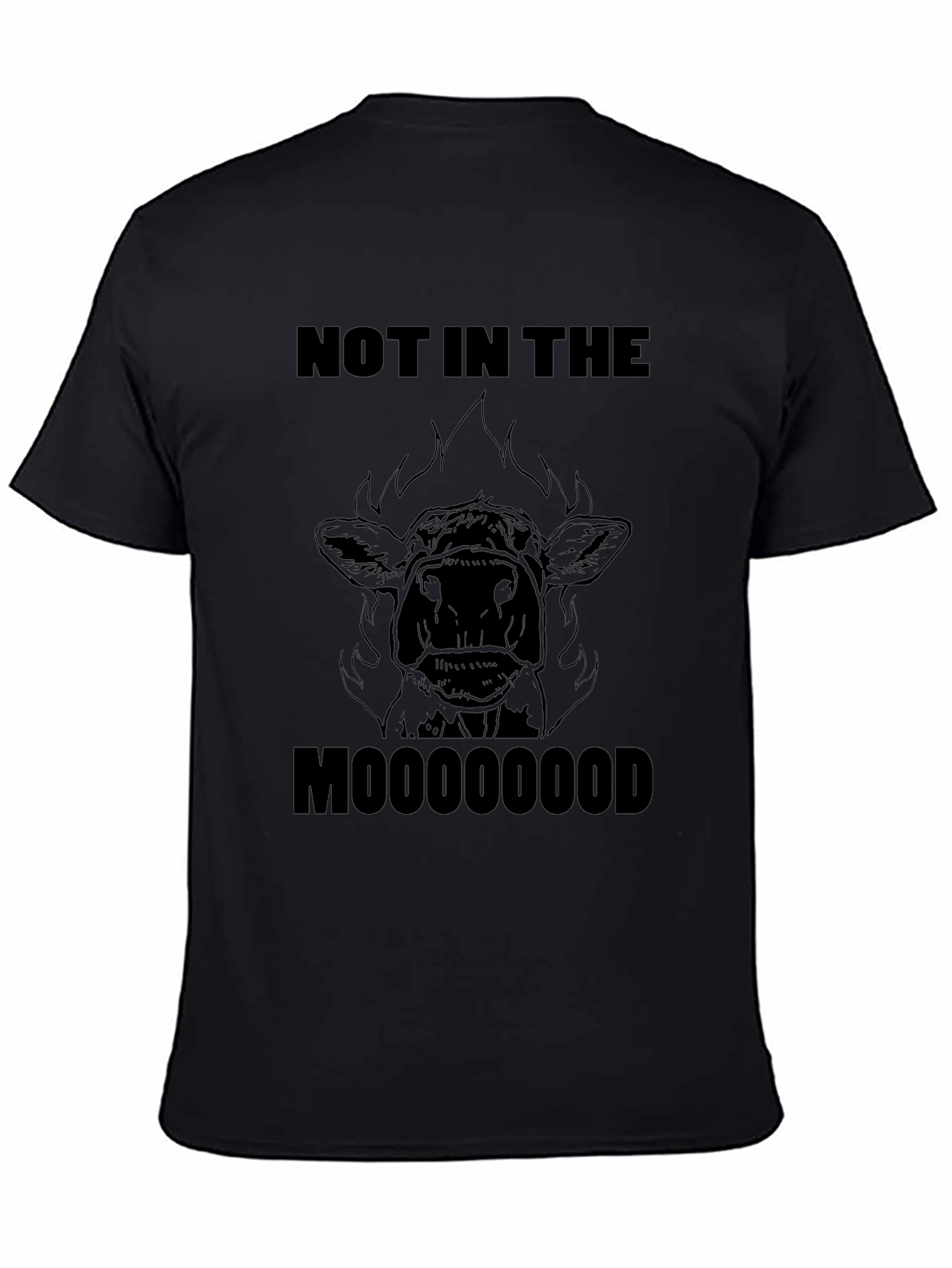 Not In The Moooood T-Shirt Funny Cow Tee