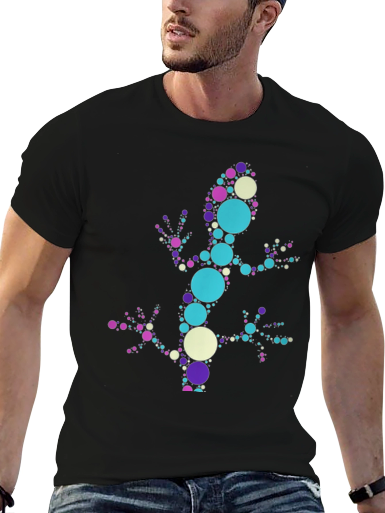 Dotted Gecko Graphic Tee - Unique Design