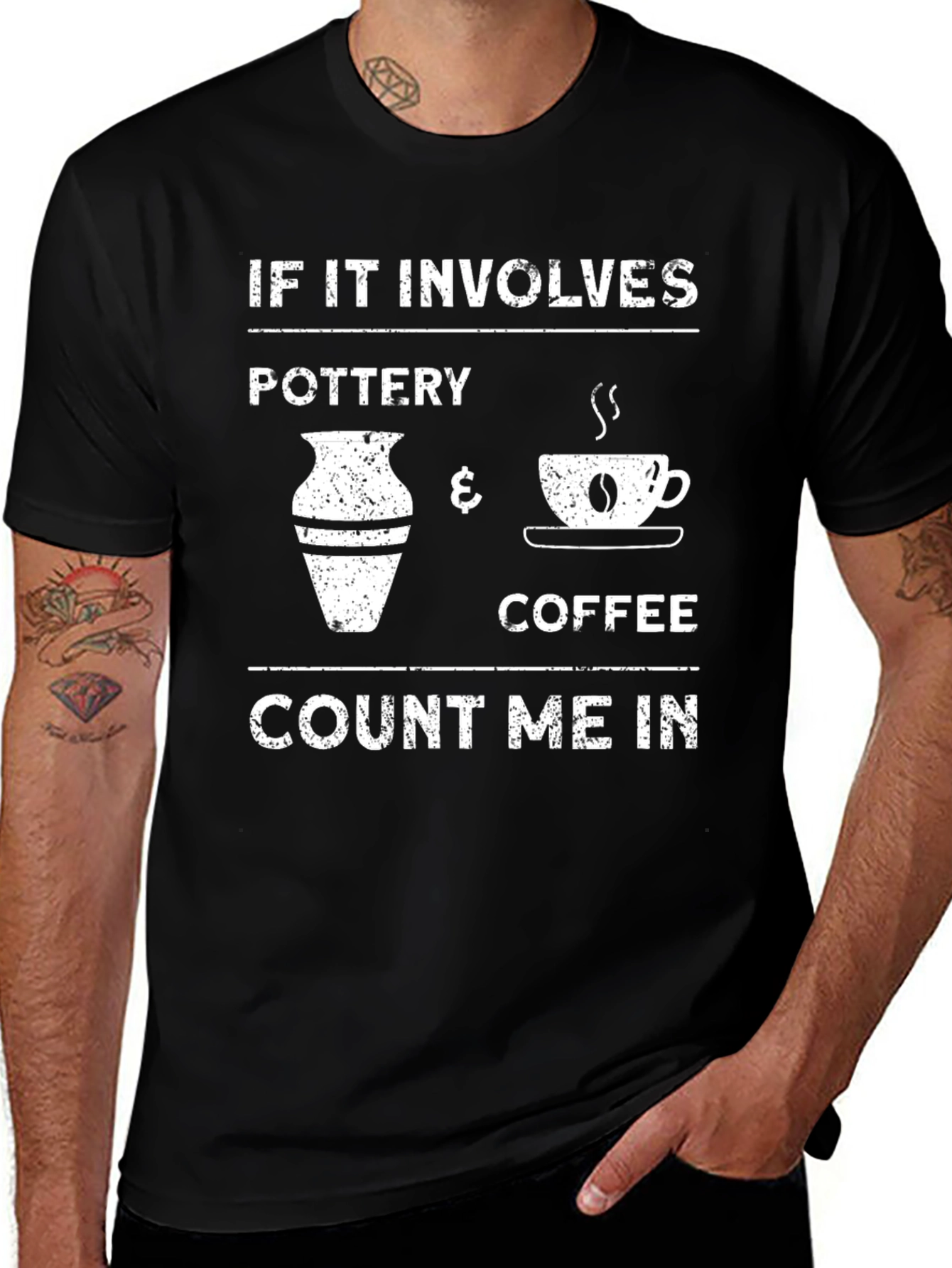 Pottery & Coffee T-Shirt - Count Me In!