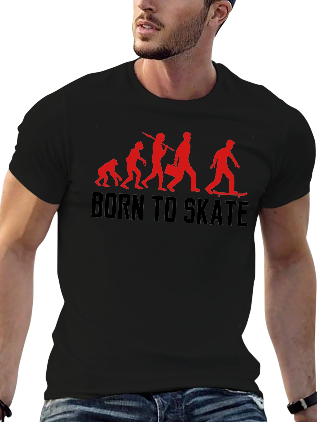 Born to Skate Evolution Black T-Shirt