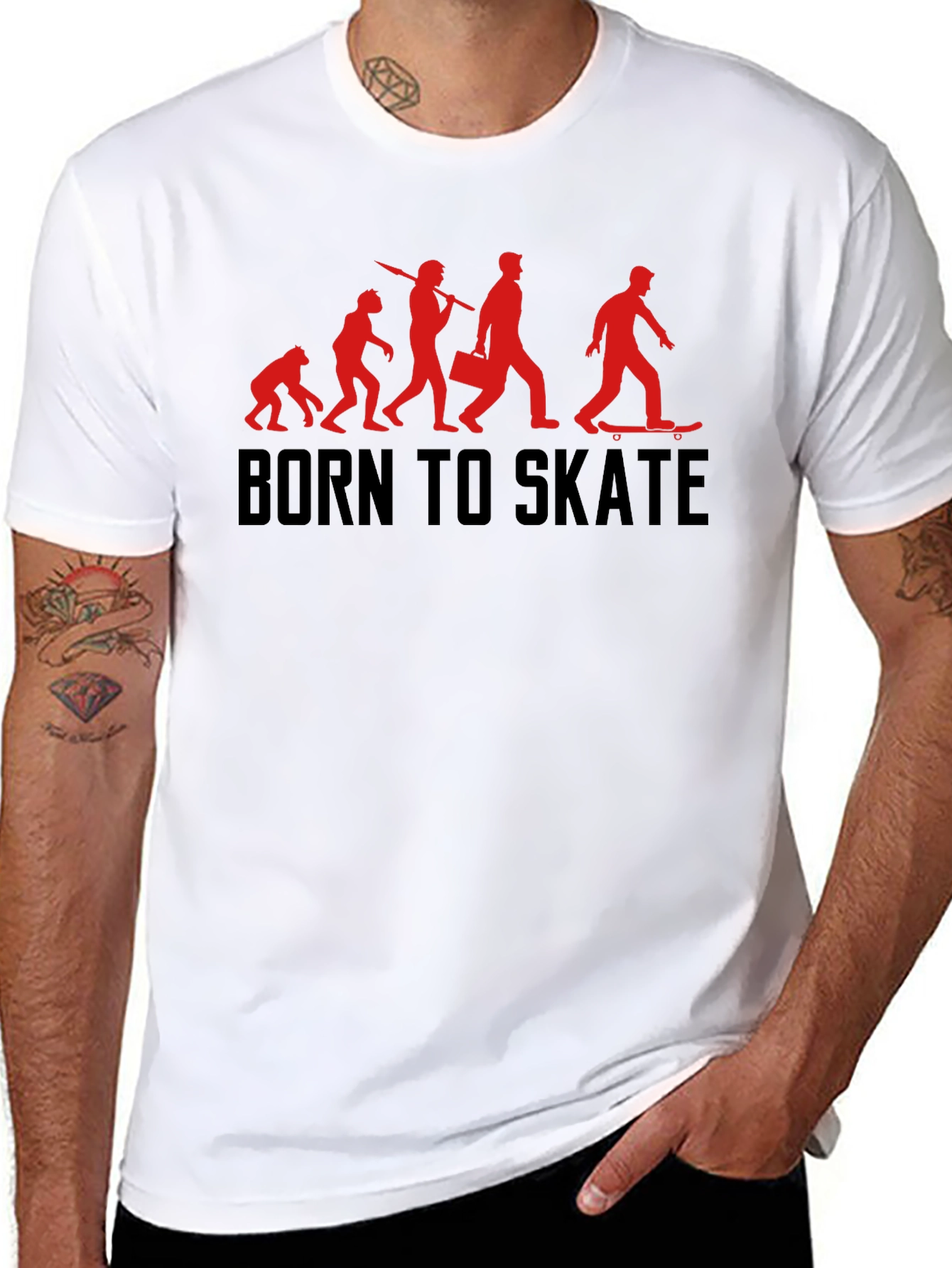 Born to Skate Evolution Black T-Shirt