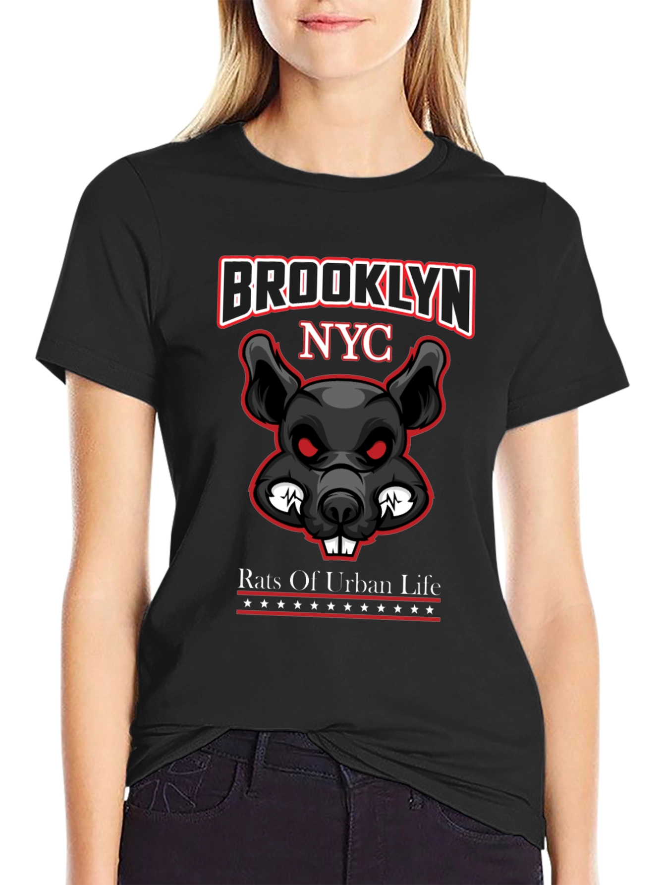 Brooklyn NYC Rat Graphic T-Shirt