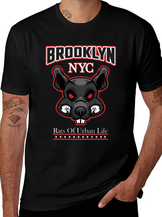 Brooklyn NYC Rat Graphic T-Shirt