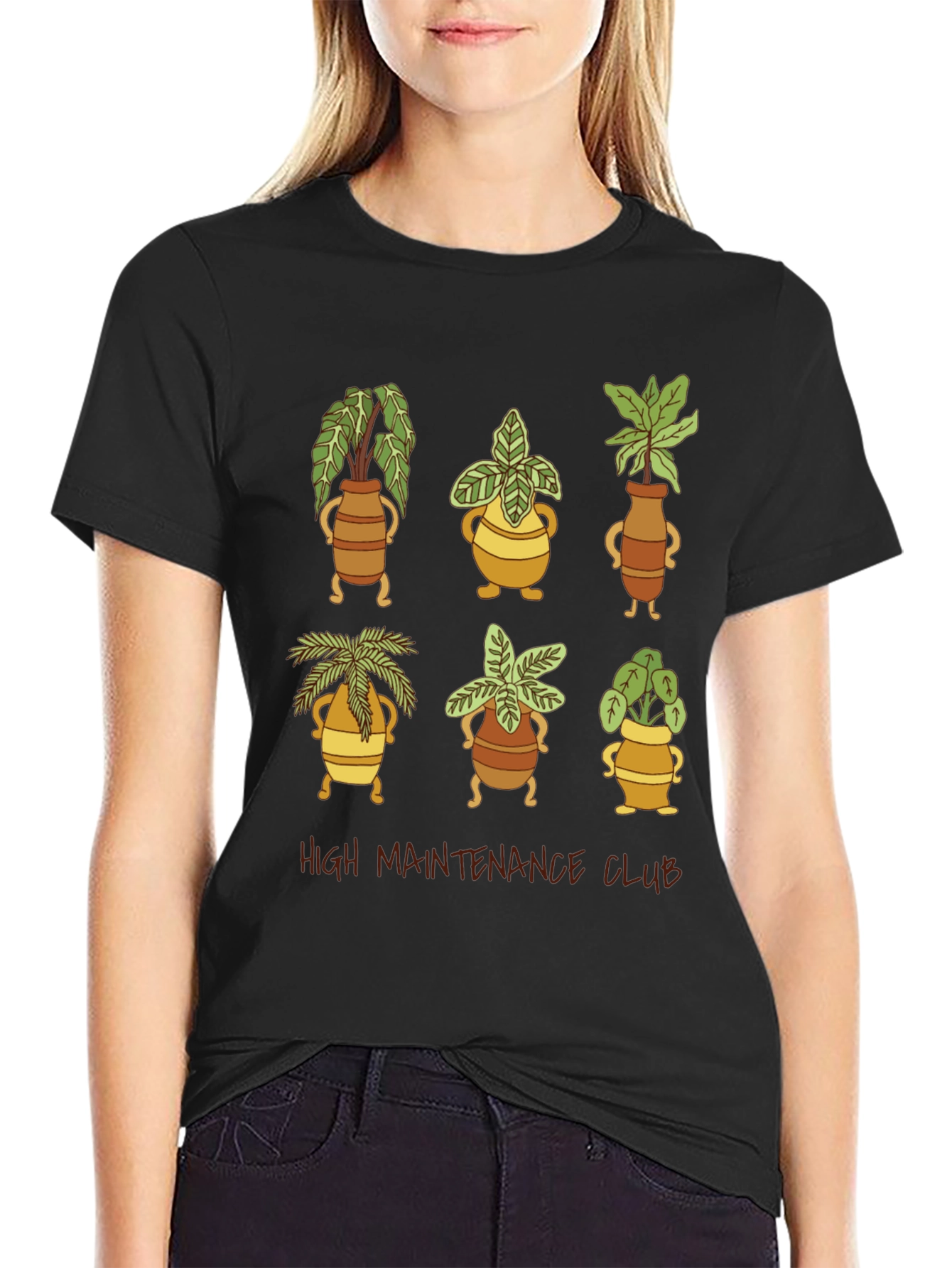 High Maintenance Plant Club Black T-Shirt