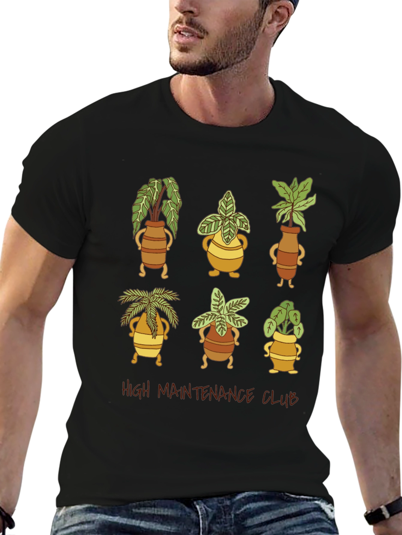 High Maintenance Plant Club Black T-Shirt