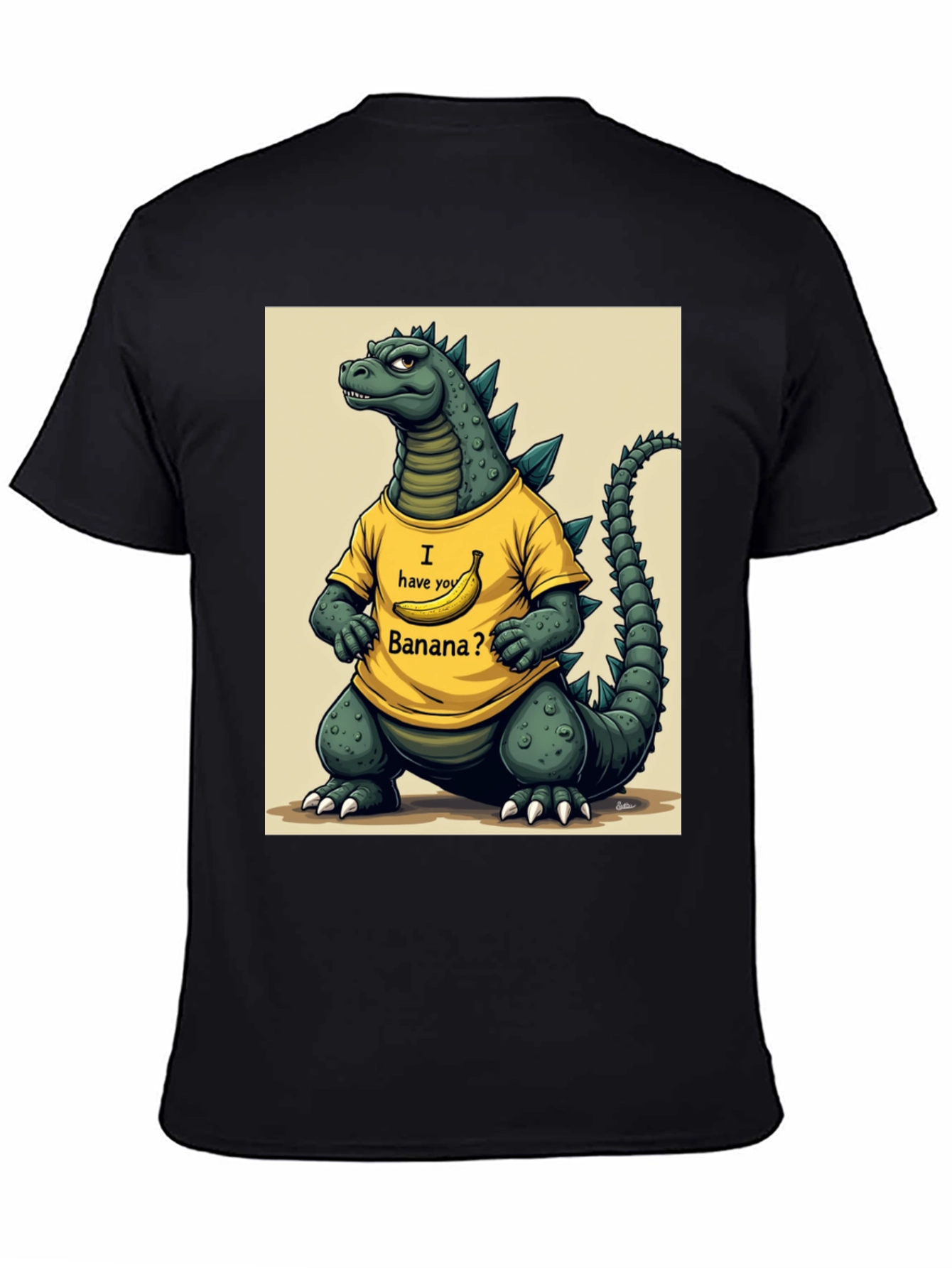 Godzilla Banana T-Shirt - Funny Cartoon Design