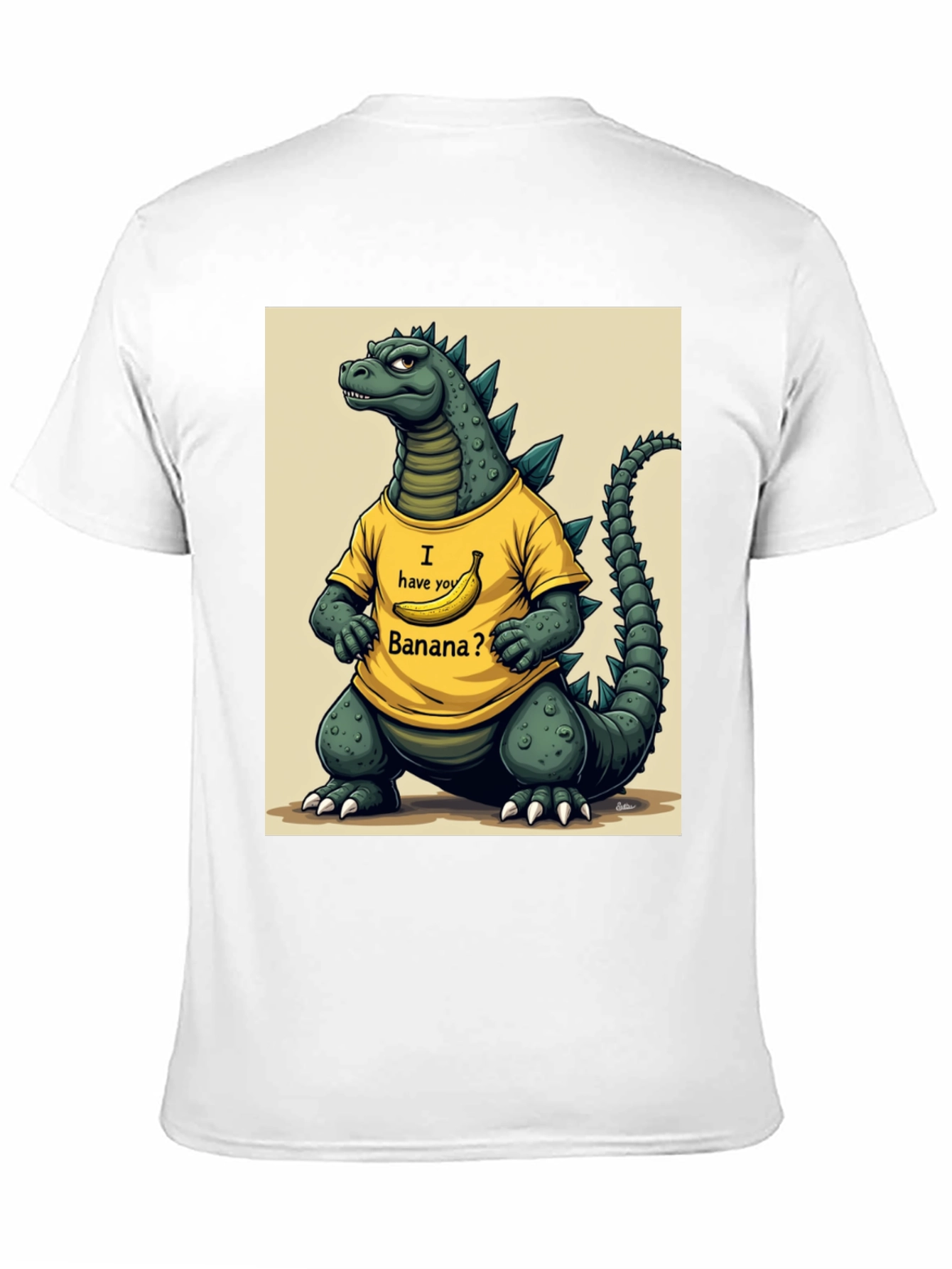 Godzilla Banana T-Shirt - Funny Cartoon Design
