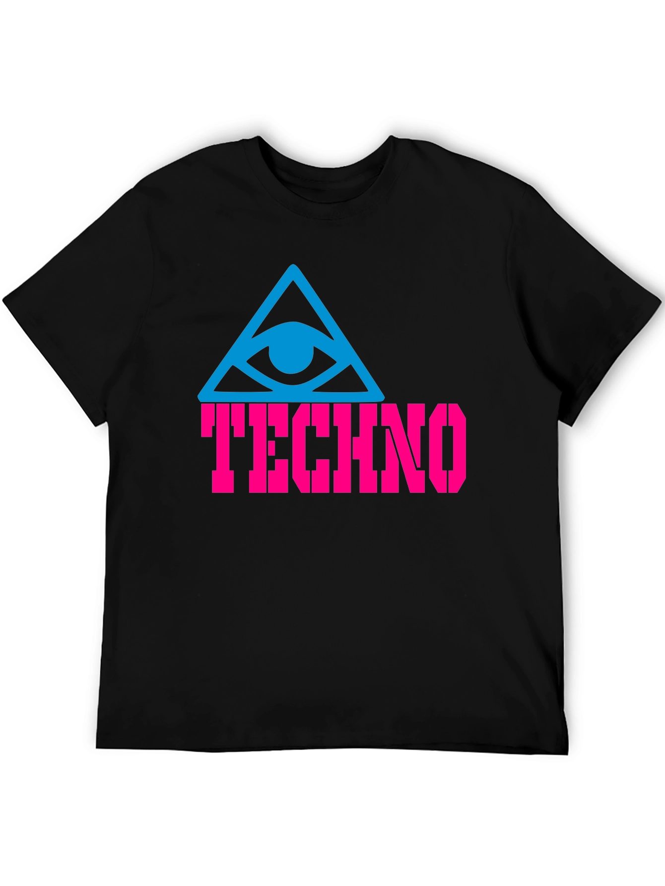 Techno Eye T-Shirt - Black Cotton Graphic Tee