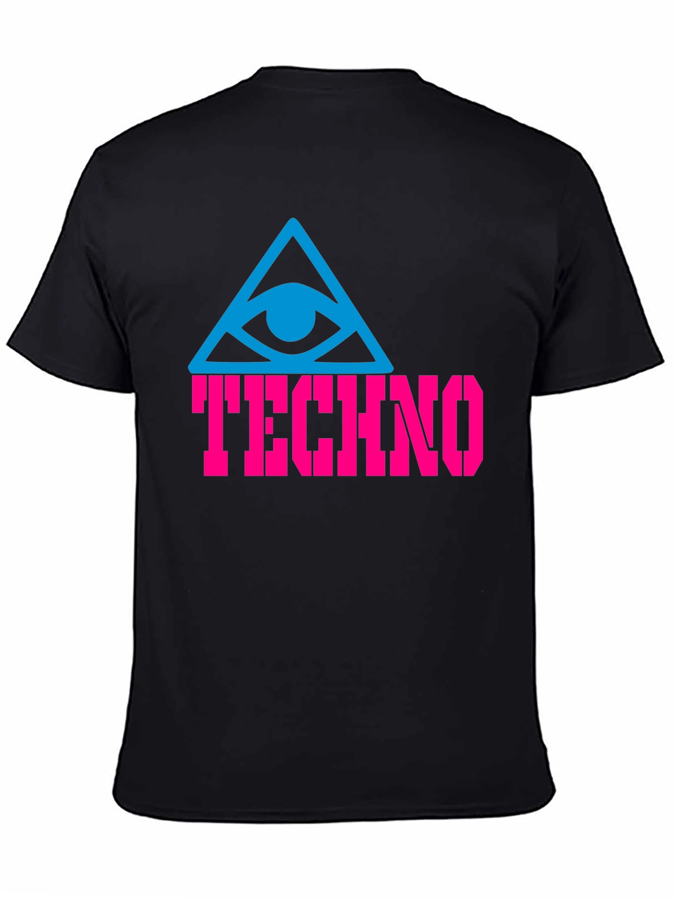 Techno Eye T-Shirt - Black Cotton Graphic Tee