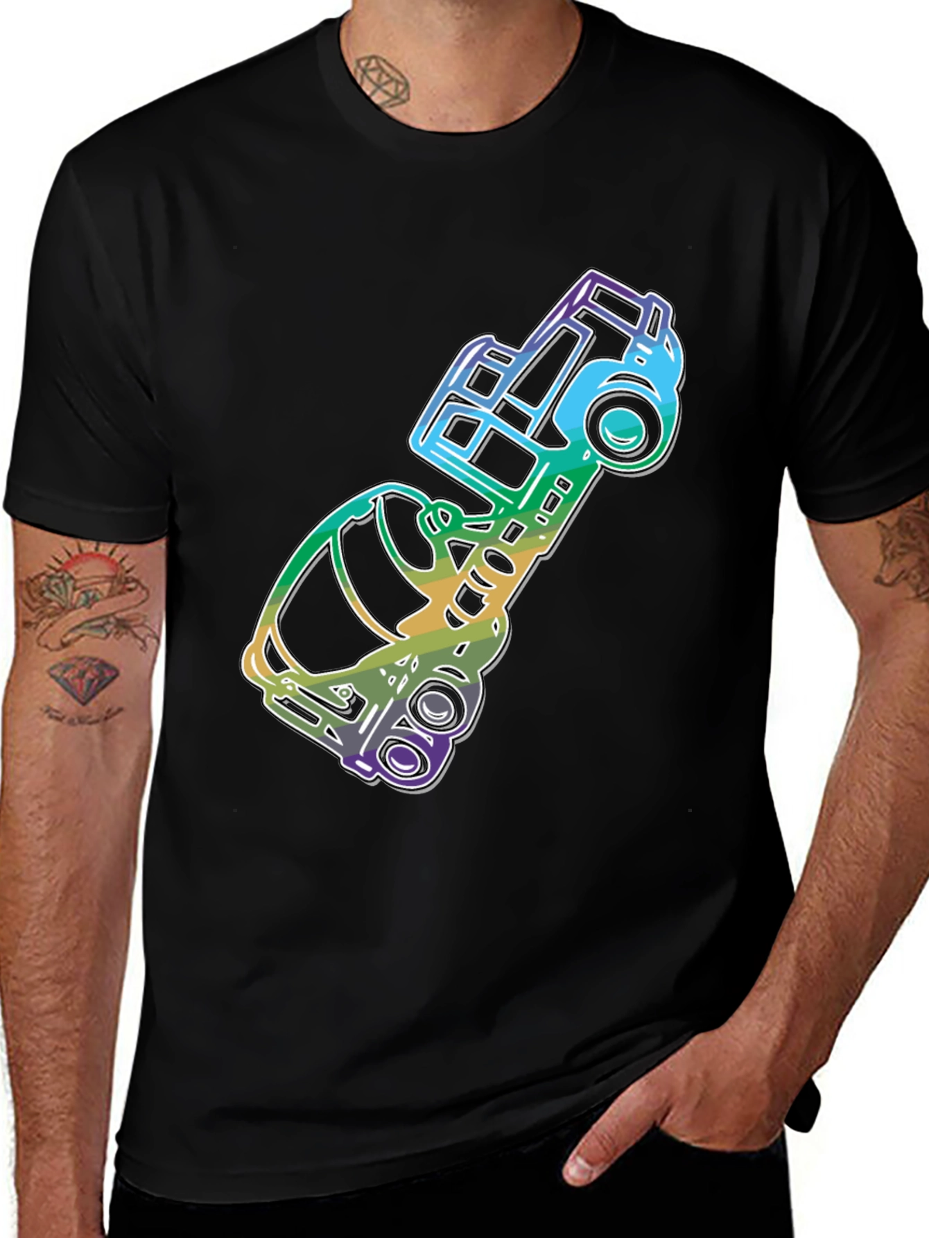 Retro Rainbow Truck Graphic Tee