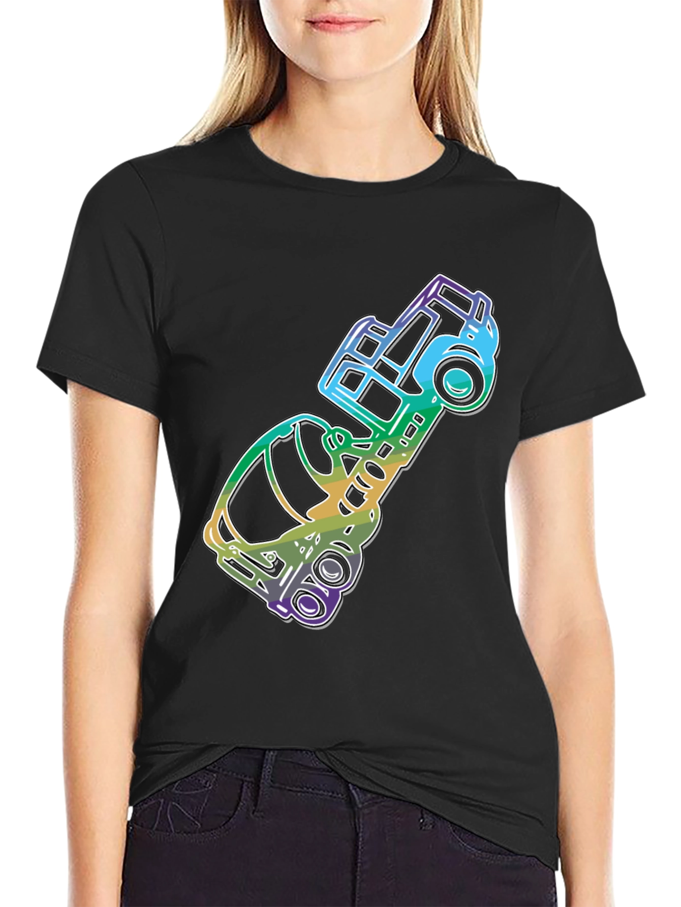 Retro Rainbow Truck Graphic Tee