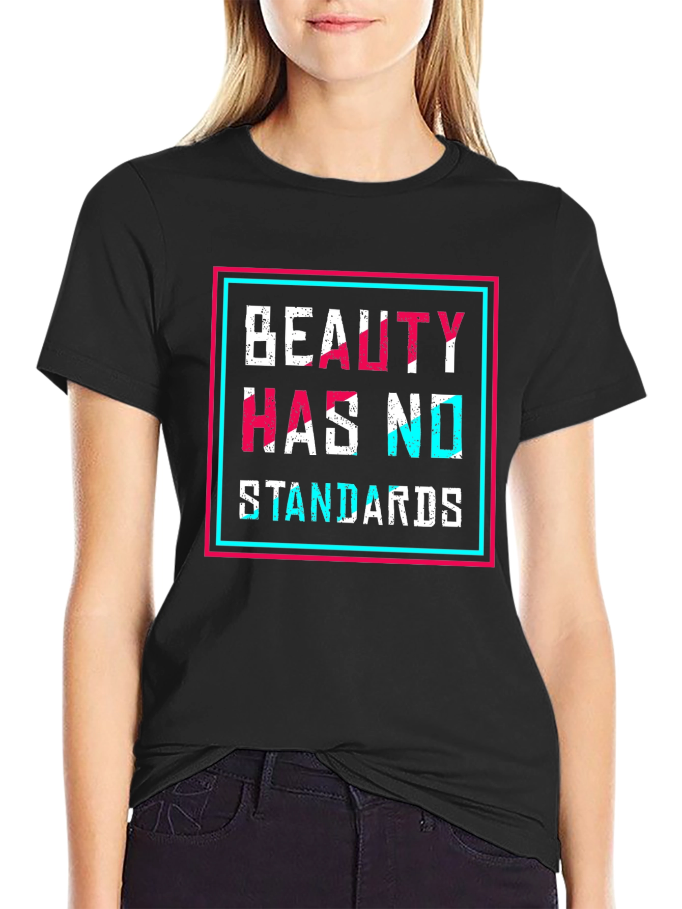 Beauty Has No Standards Graphic Tee - Black