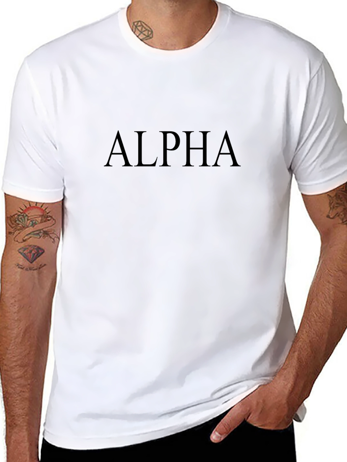 Mens ALPHA Graphic Black T-Shirt