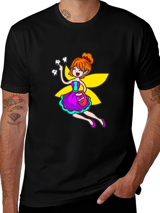 Tooth Fairy Graphic T-Shirt - Unique Cartoon Design