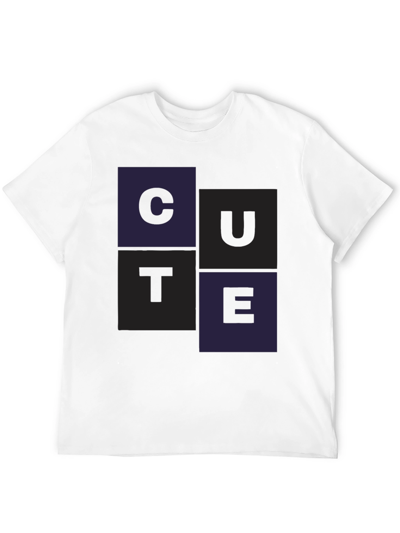 Cute Graphic Print Black T-Shirt