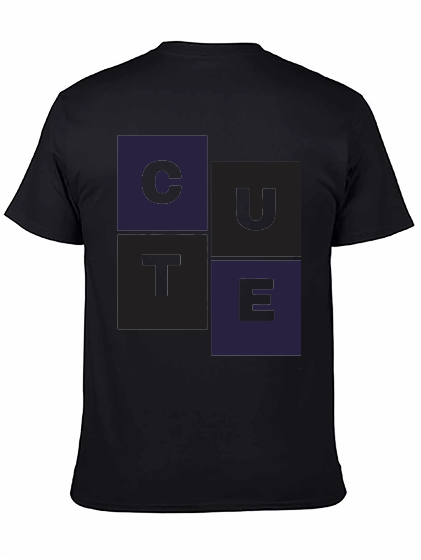 Cute Graphic Print Black T-Shirt