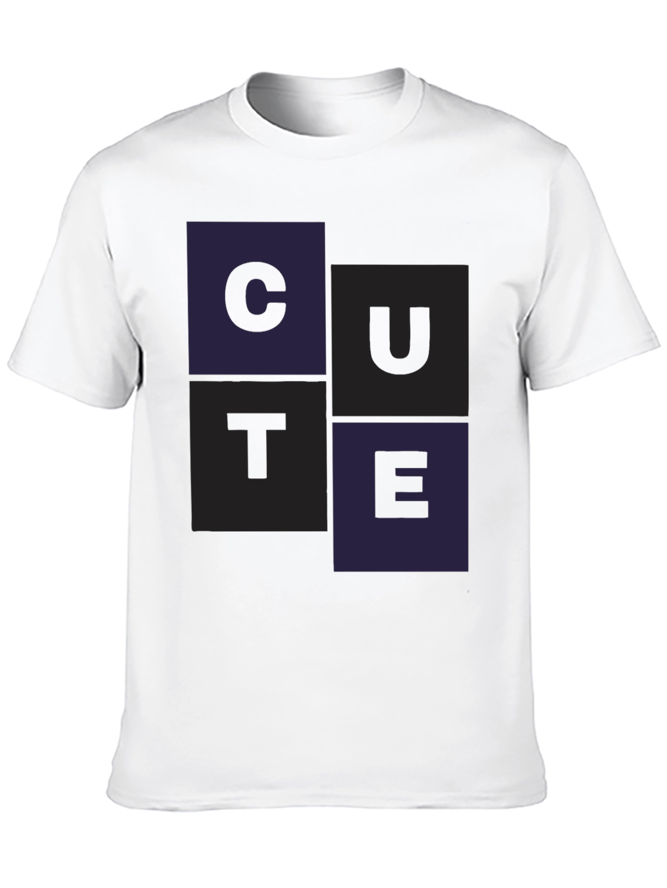 Cute Graphic Print Black T-Shirt