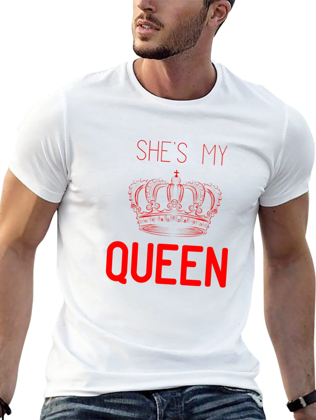 She’s My Queen T-Shirt | Matching Couple Tee | Romantic Love Shirt | Gift for Couples | Free Shipping $50+