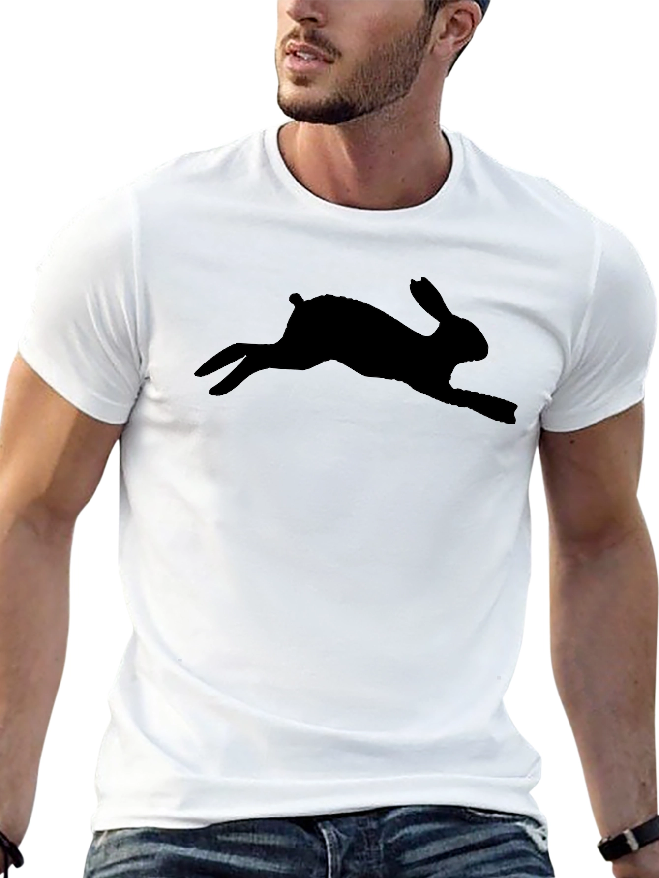 Black Rabbit Graphic Tee - Casual Comfort
