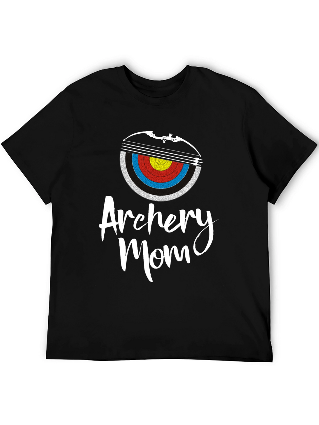 Archery Mom Graphic Tee - Black Cotton T-Shirt
