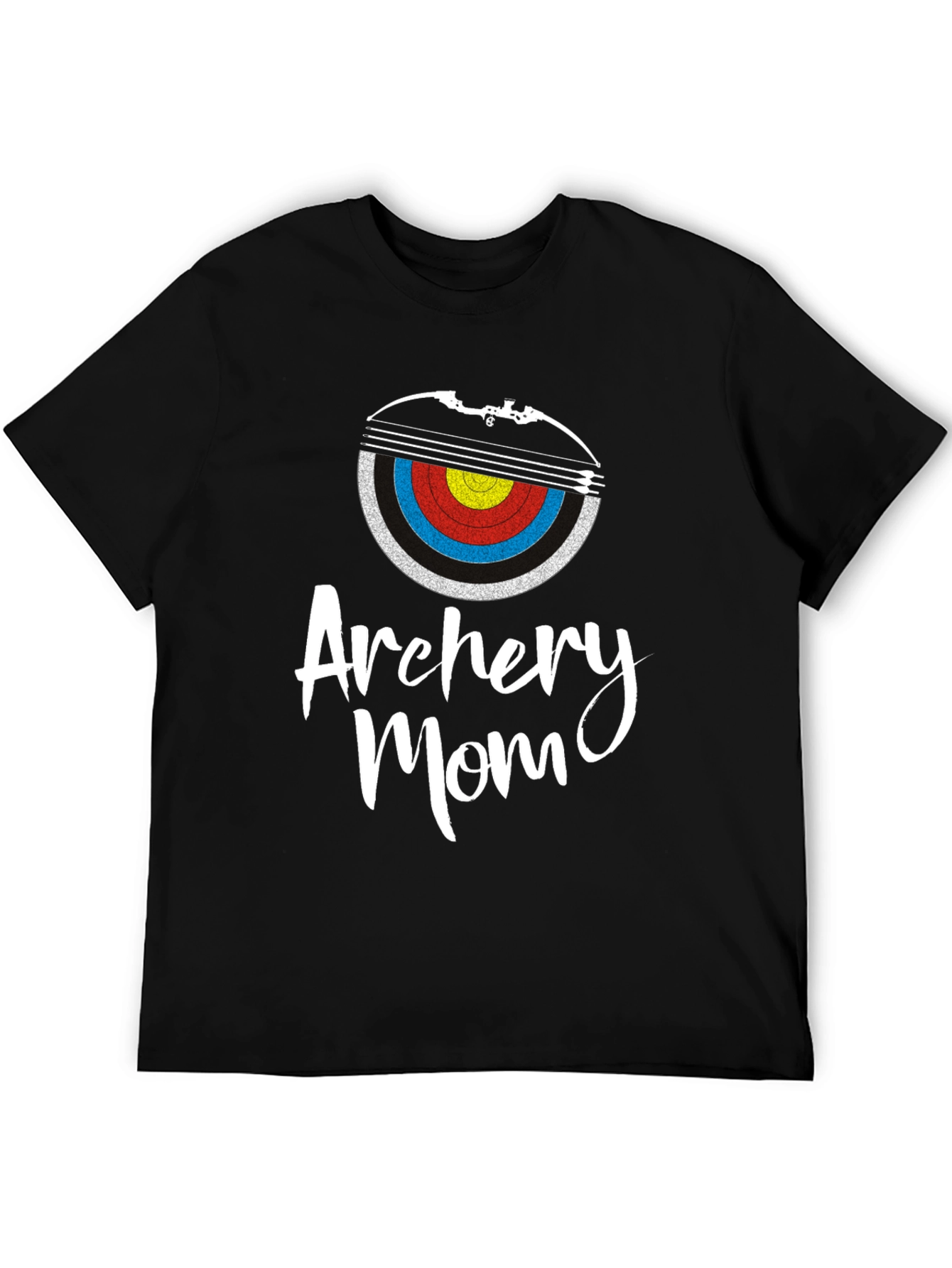 Archery Mom Graphic Tee - Black Cotton T-Shirt