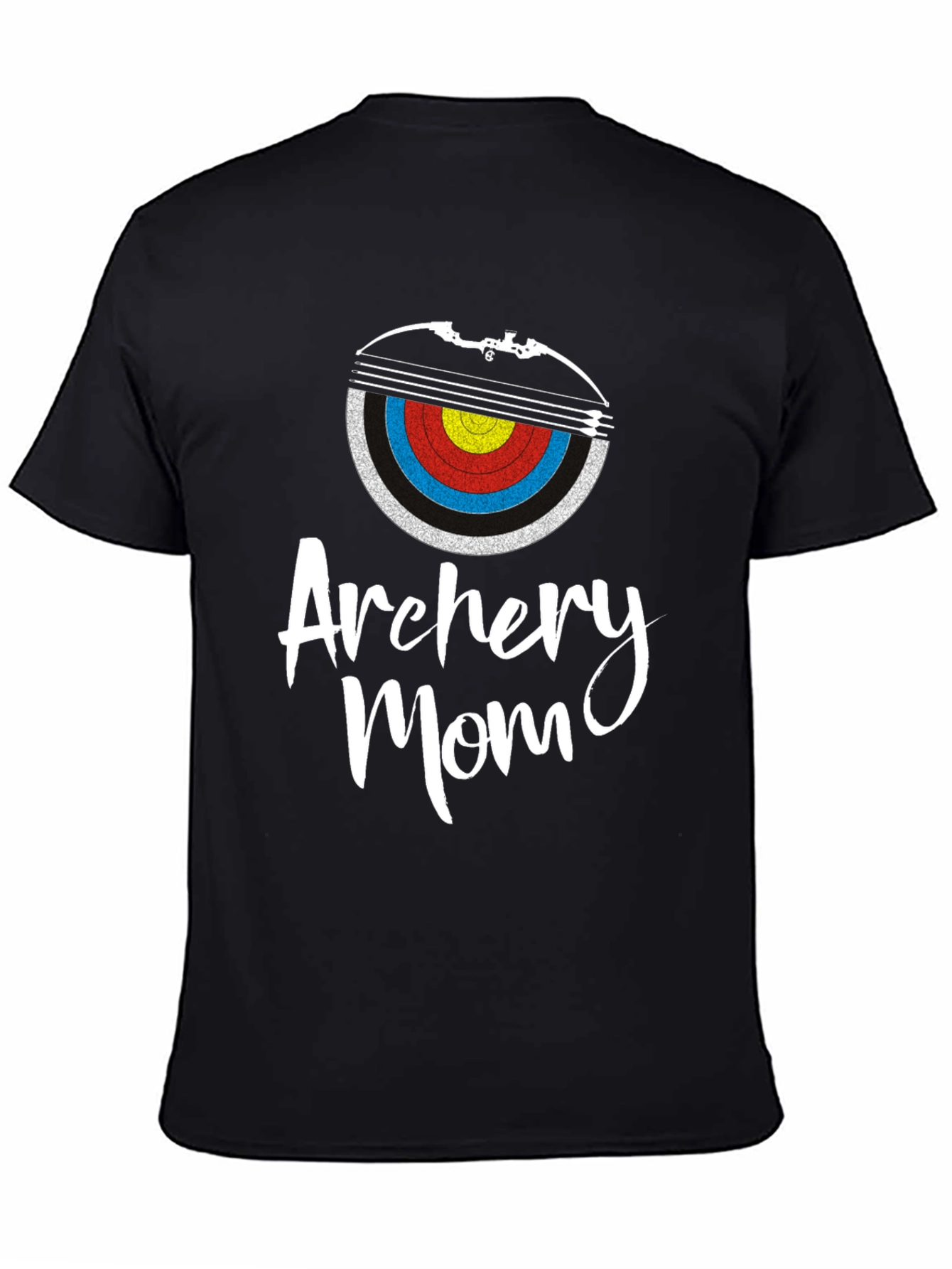 Archery Mom Graphic Tee - Black Cotton T-Shirt