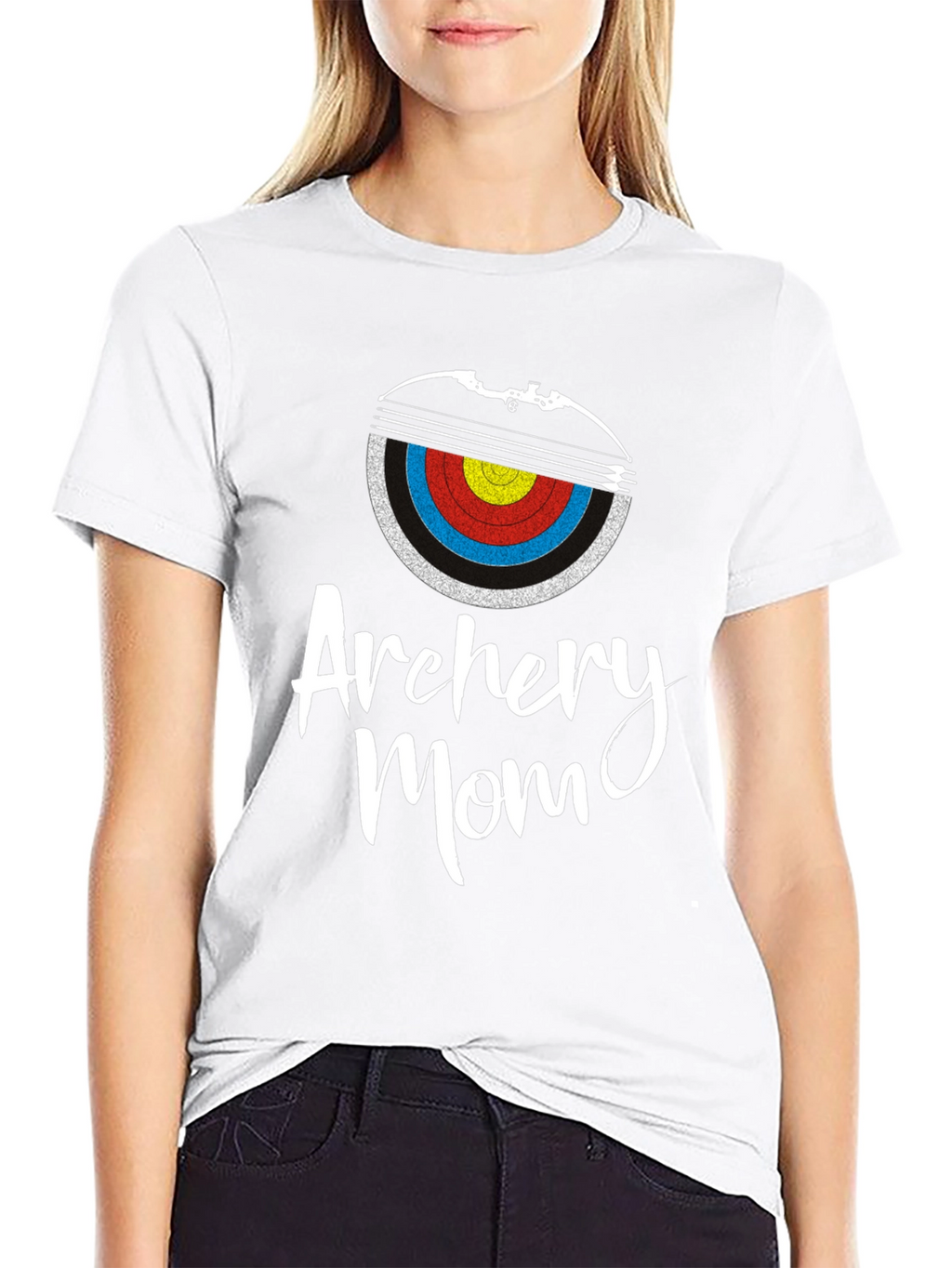 Archery Mom Graphic Tee - Black Cotton T-Shirt